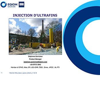 Les injections de coulis ultrafins - EQIOM