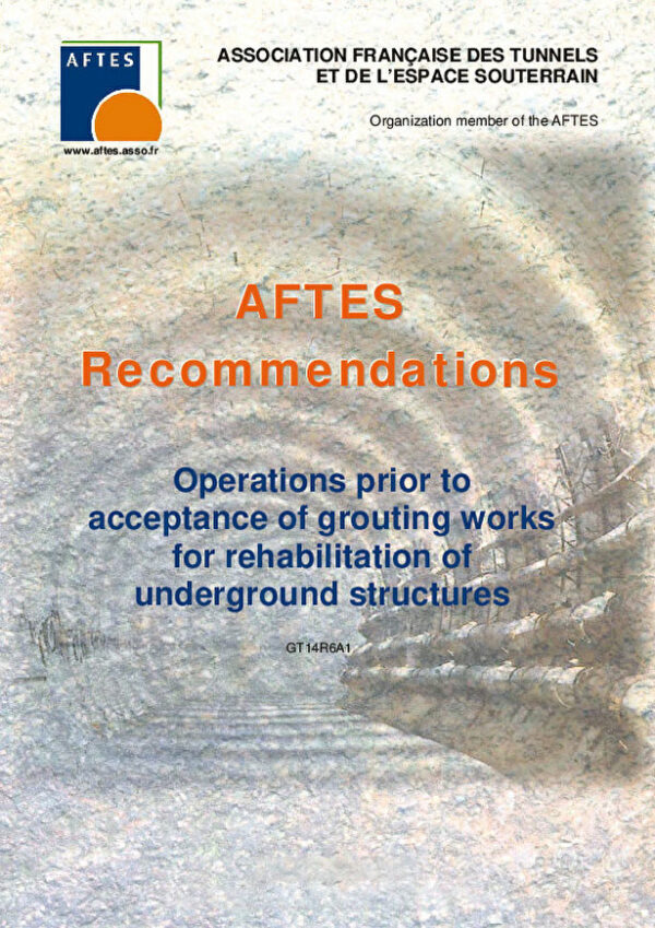 Operations prior to acceptance of grouting works for rehabilitation of underground structures
