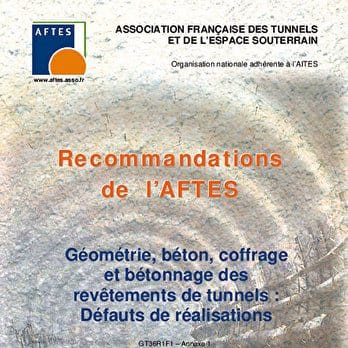 Annexe 1 - Géométrie, béton, coffrage et bétonnage des revêtements de tunnels : Défauts de réalisation
