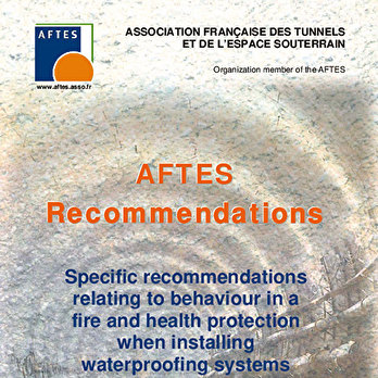 Specific recommendations relating to behaviour in a fire and health protection when installing waterproofing systems in a confined environment