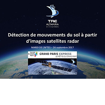 La Société du Grand Paris et l'interférométrie satellite radar