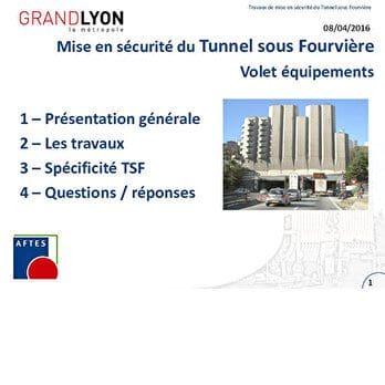 Équipements dans les tunnels