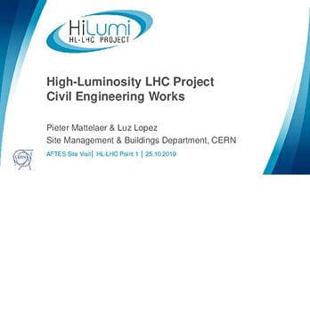 Chantier du LHC du CERN - Réalisation d’une caverne et d’un tunnel sur le site du LHC du CERN