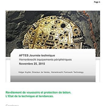 Herrenknecht Formwork : Pratique dans la constitution et combinaison des segments de voussoirs et adaptation aux besoins