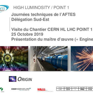 Chantier du LHC du CERN - Réalisation d’une caverne et d’un tunnel sur le site du LHC du CERN