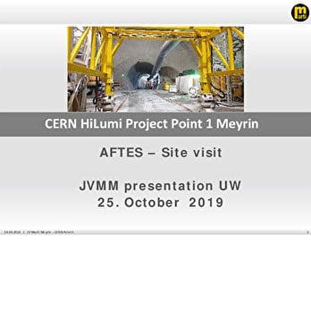 Chantier du LHC du CERN - Réalisation d’une caverne et d’un tunnel sur le site du LHC du CERN