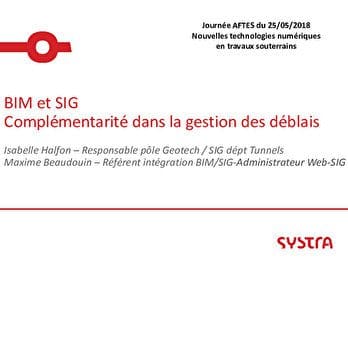 Nouvelles technologies numériques en travaux souterrains