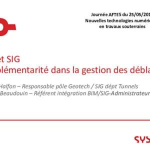 Nouvelles technologies numériques en travaux souterrains