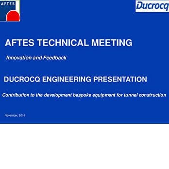 Équipements périphériques des tunneliers - Innovations et retours d’expériences