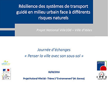 L’approche environnementale - Résilience des infrastructures de transports guidés