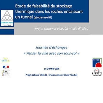 L’approche environnementale - Géothermie basse température en ville