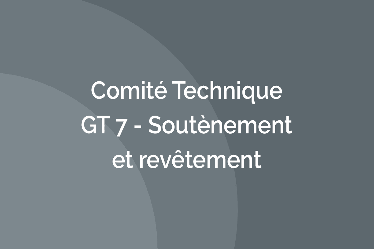 Comité Technique - GT 7 - Soutènement et revêtement