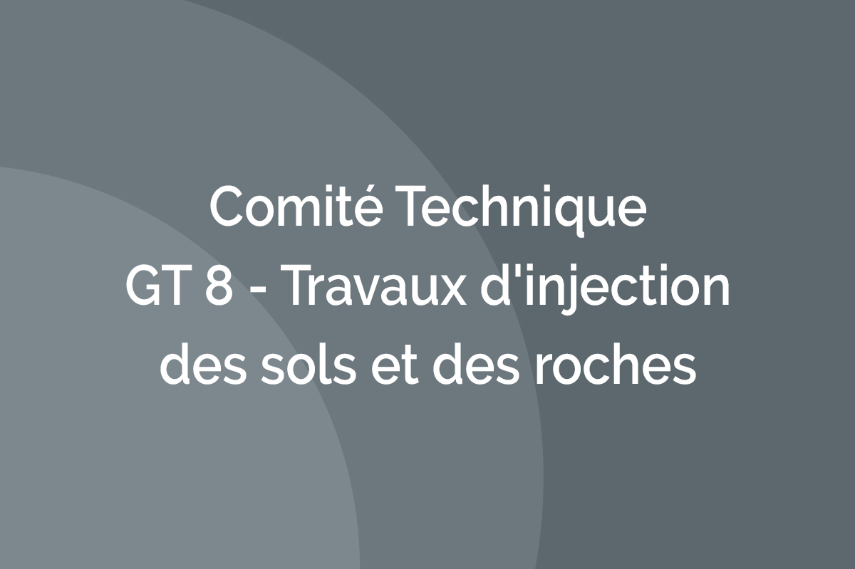 Comité Technique - GT 8 - Travaux d'injection des sols et des roches