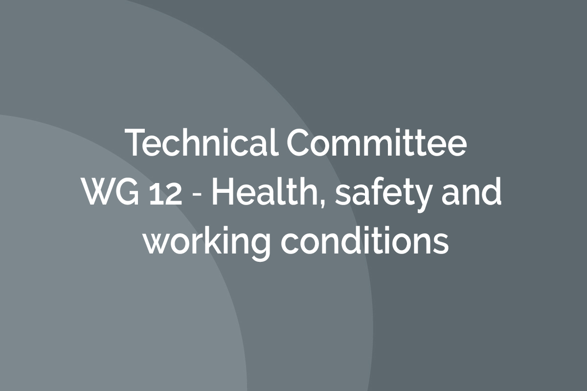 WG 12 ‐ Health, safety and working conditions