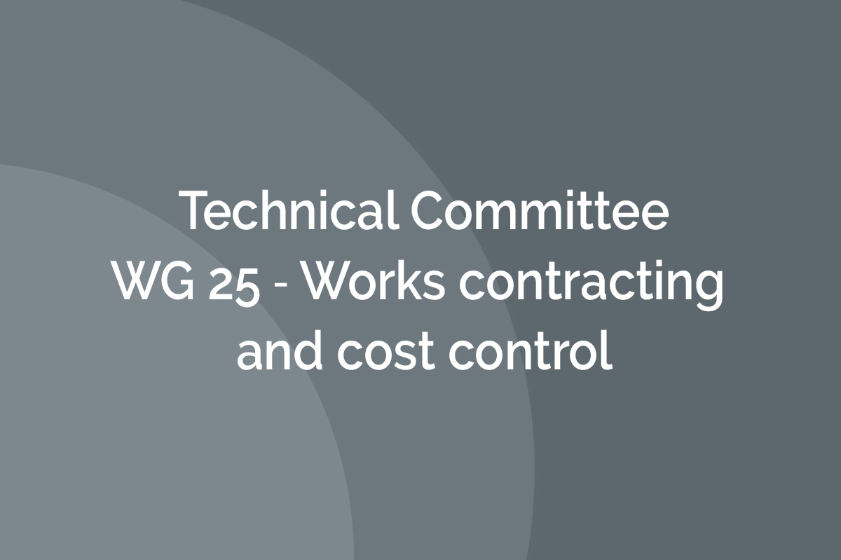 WG 25 ‐ Works contracting and cost control