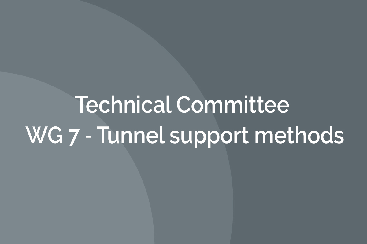 Technical Committee ‐ WG 7 ‐ Tunnel support methods