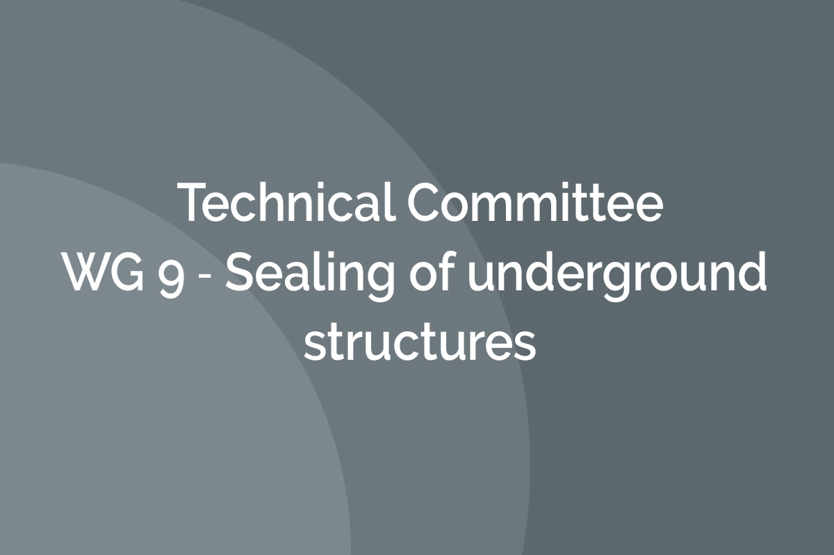 WG 9 ‐ Sealing of underground structures