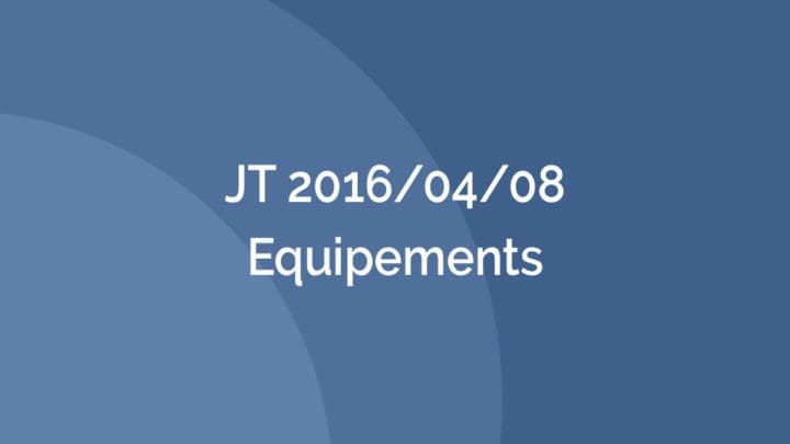 Journée Technique - JT 2016/04/08 – Equipements - AFTES