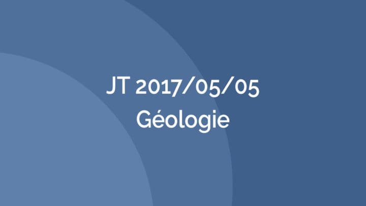 Journée Technique - JT 2017/05/05 - Géologie - AFTES