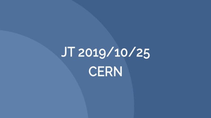Journée Technique - JT 2019/10/25 - CERN - AFTES