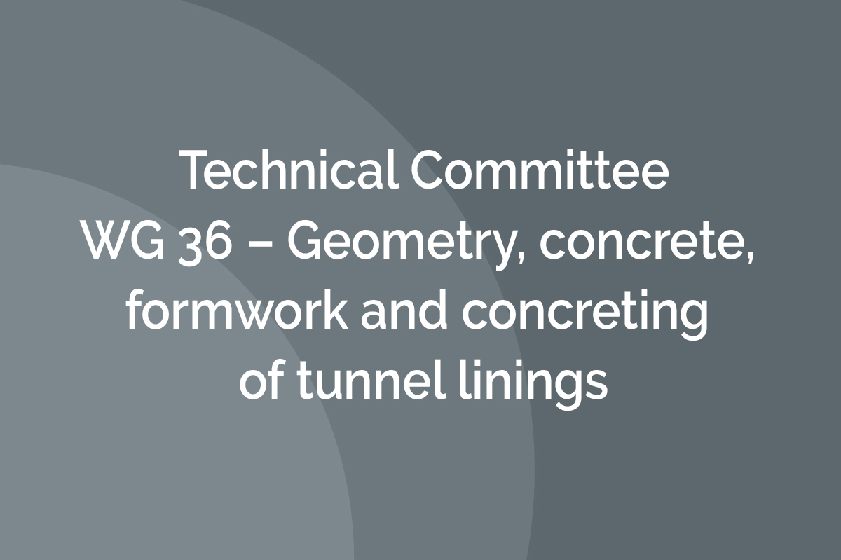 WG 36 – Geometry, concrete, formwork and concreting of tunnel linings